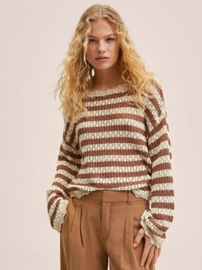 Mango Knit Crewneck Sweater Shirt